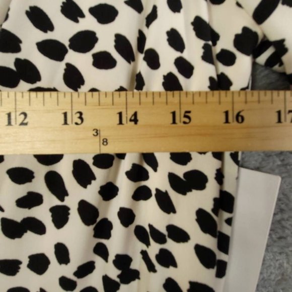 Harper Rose Womens Fit & Flare Dress Ivory Midi Cheetah Print Zip Stretch 14 New - Picture 3 of 8